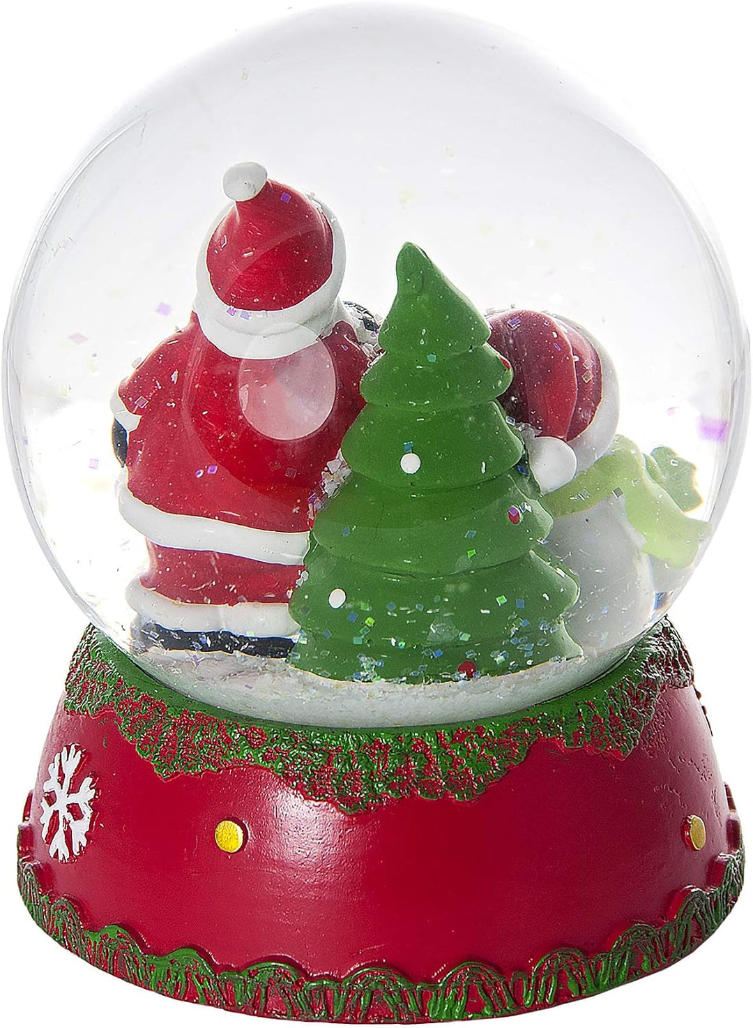 Mousehouse Gifts Weihnachten Schneekugel Spieluhr mit Weihnachtsmann und Schneemann