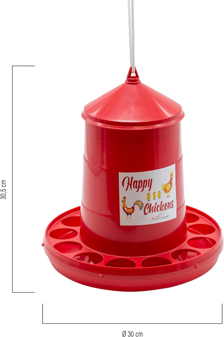 FINCA CASAREJO Futtertrog und tränke hühner - Futterautomat 4 kg und Tränke 5 l für Hühner und ander