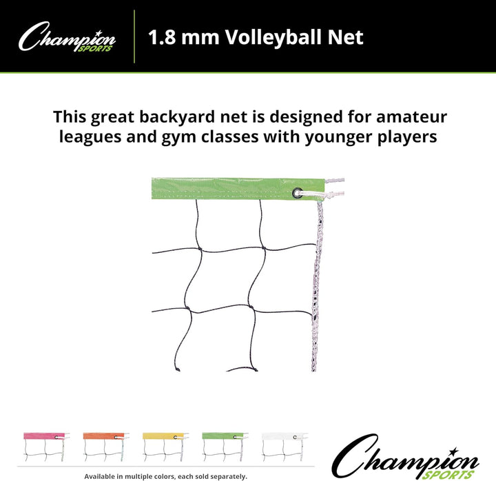 Champion Sports Vinyl Volleyball Netze 32 x 3-Feet neon green, 32 x 3-Feet neon green