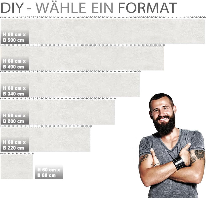 Küchenrückwand selbstklebend Glasoptik - WHITE NATURAL STONE - 1.8mm, versteift, alle Untergründe, H