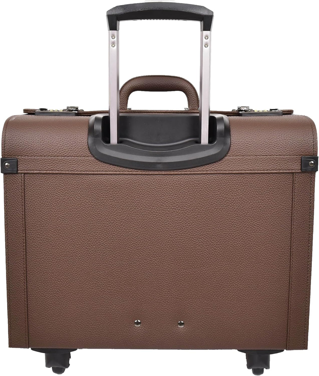 House of Leather Commander Pilot Case, Pilotenkoffer, Gepäck - Handgepäck, Braun, 4-Räder, Kunstlede