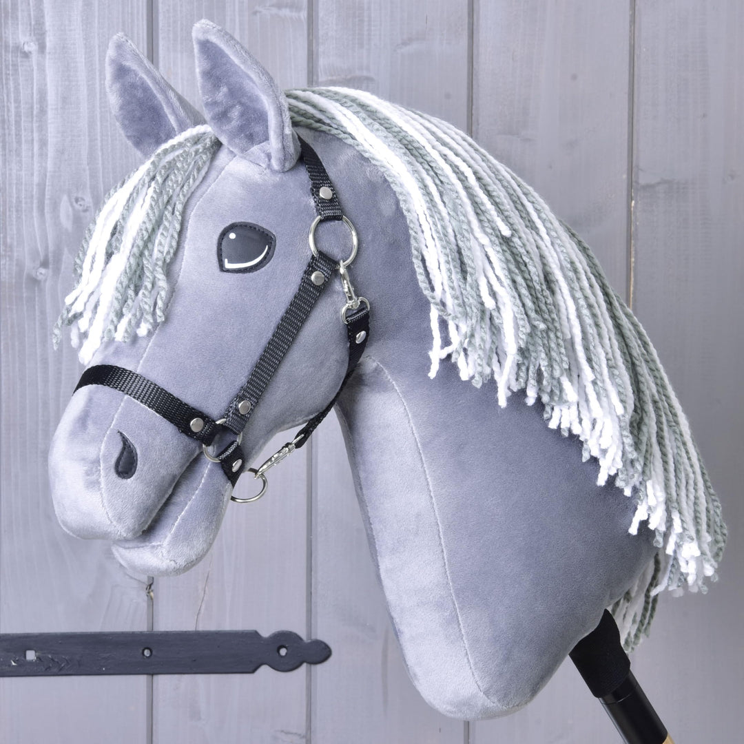 LarDen Hobby Horse Calypso mit schwarzem Halfter S, Stockpferd Für Kleine, HANDGEFERTIGTES Grosse Ki