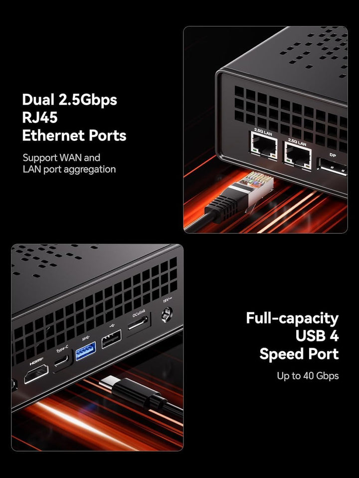 MINIS FORUM Mini Workstation MS-A1, Barebone Version ohne CPU/2 x DDR5 Max 96GB/SSD/AMD AM5 Socket,
