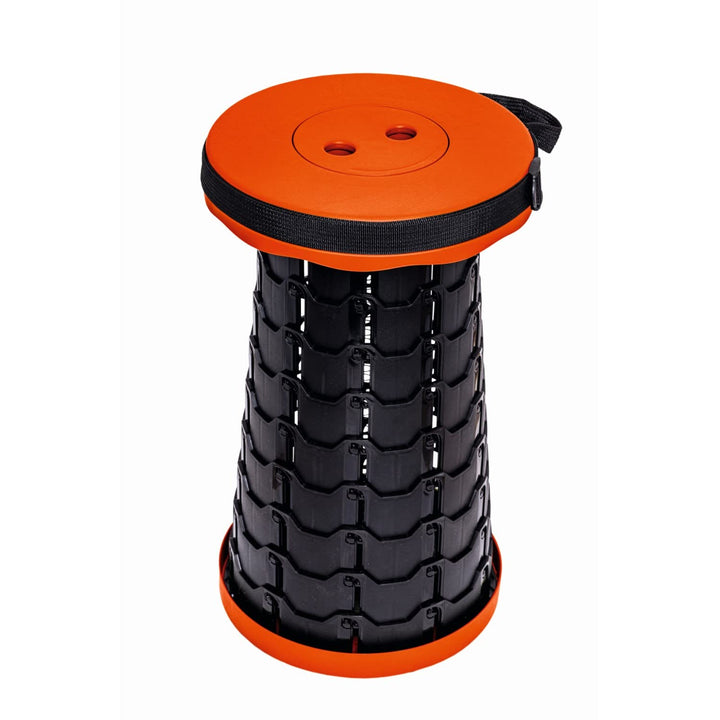 Avit Klapphocker Höhenverstellbar, Tragbarer Teleskophocker 6–46 cm, bis 200 kg belastbar, Rutschfes