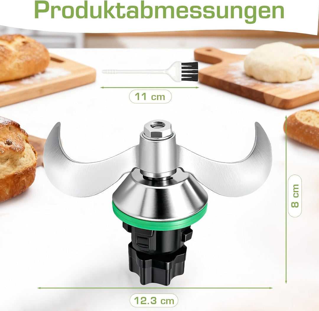Teigmesser für Thermomix TM6, Edelstahl Teigmischmesser set für Thermomix TM5,TM6,TM7, Kein Teig-Rüc