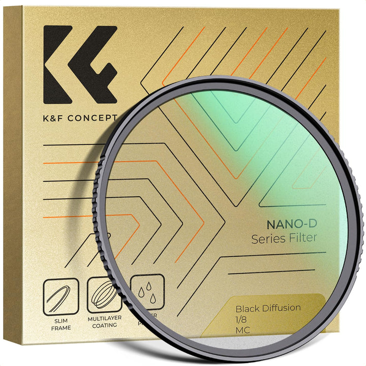 K&amp;F Concept Nano-D Serie Black-Mist 1/8 Filter 49mm Black Promist 1/8 Filter aus Optisches Glas mit