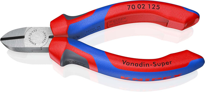 Knipex Seitenschneider schwarz atramentiert, mit Mehrkomponenten-Hüllen 125 mm 70 02 125 atramentier