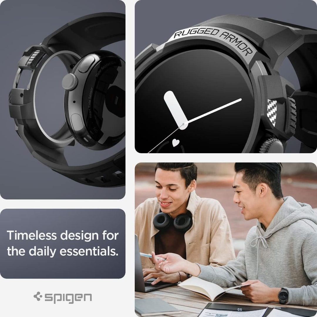 Spigen Rugged Armor Pro Schutzhülle und Armband, kompatibel mit Google Pixel Watch 4/3/2/1, 41 mm Go