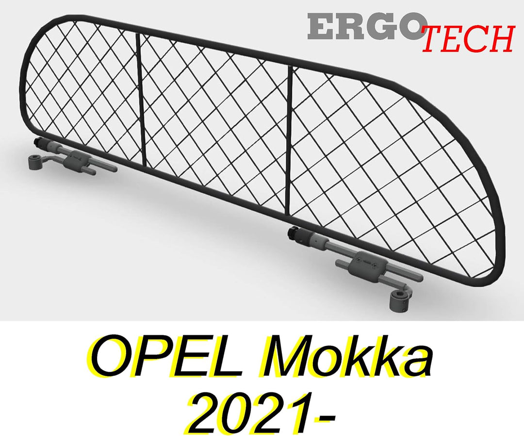 ERGOTECH Trennnetz Trenngitter kompatibel mit OPEL Mokka (ab BJ 2021), RDA65-XXS, für Hunde und Gepä