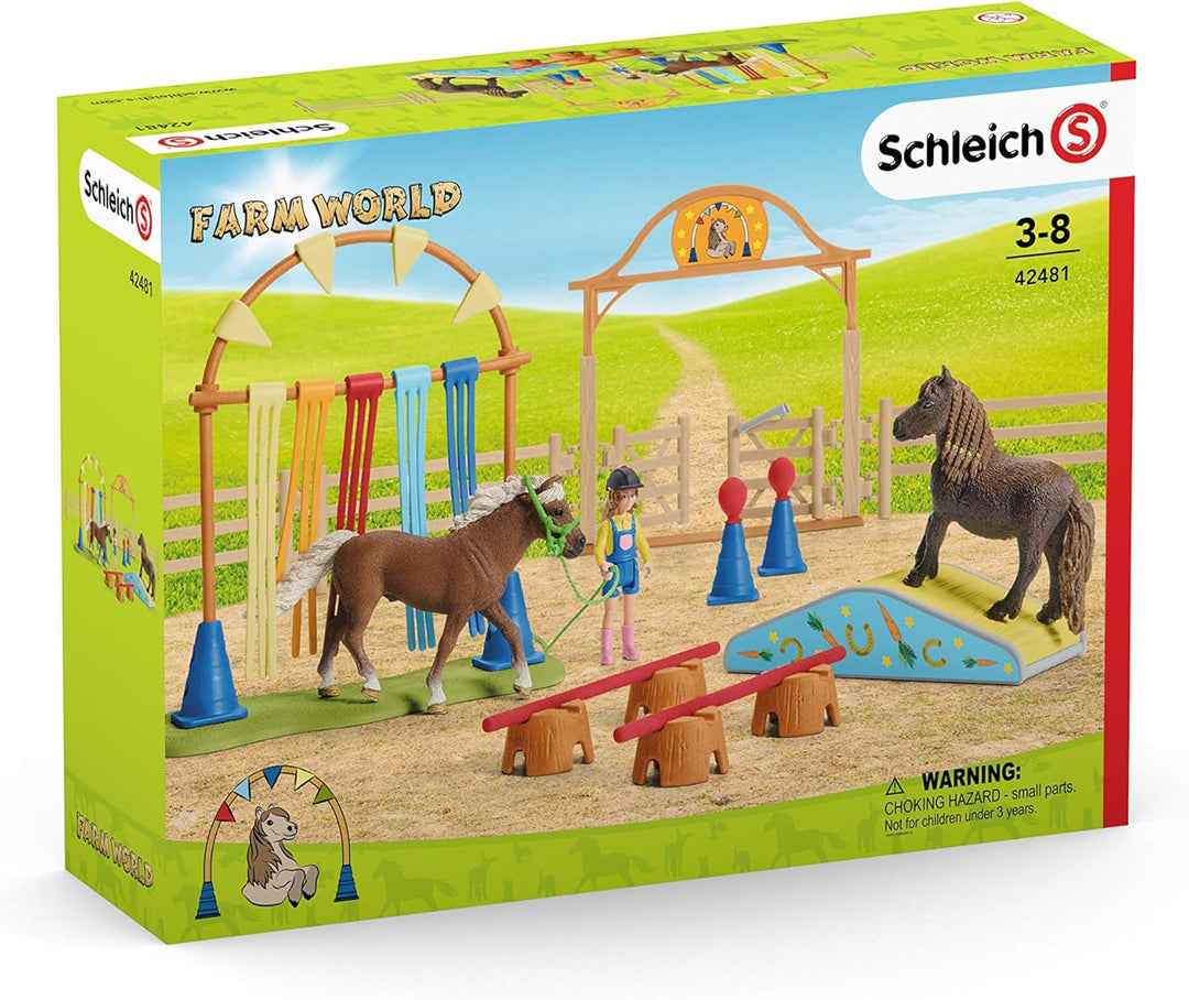 Schleich 42481 Farm World Pony Agility Training Standardverpackung, Standardverpackung