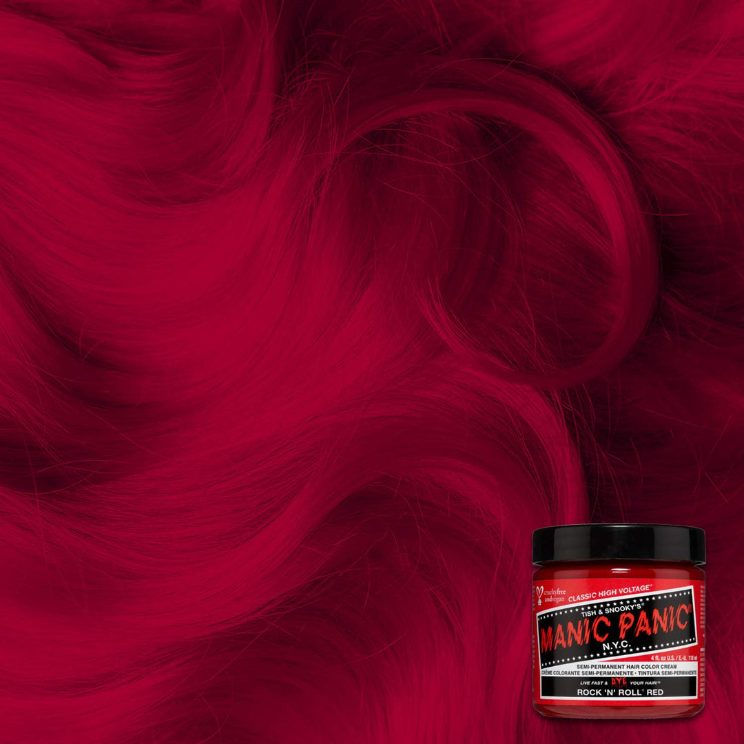 Manic Panic Rock'N'Roll Red Classic Creme, Vegan, Cruelty Free, Semi Permanent Hair Dye 118ml Rock'N