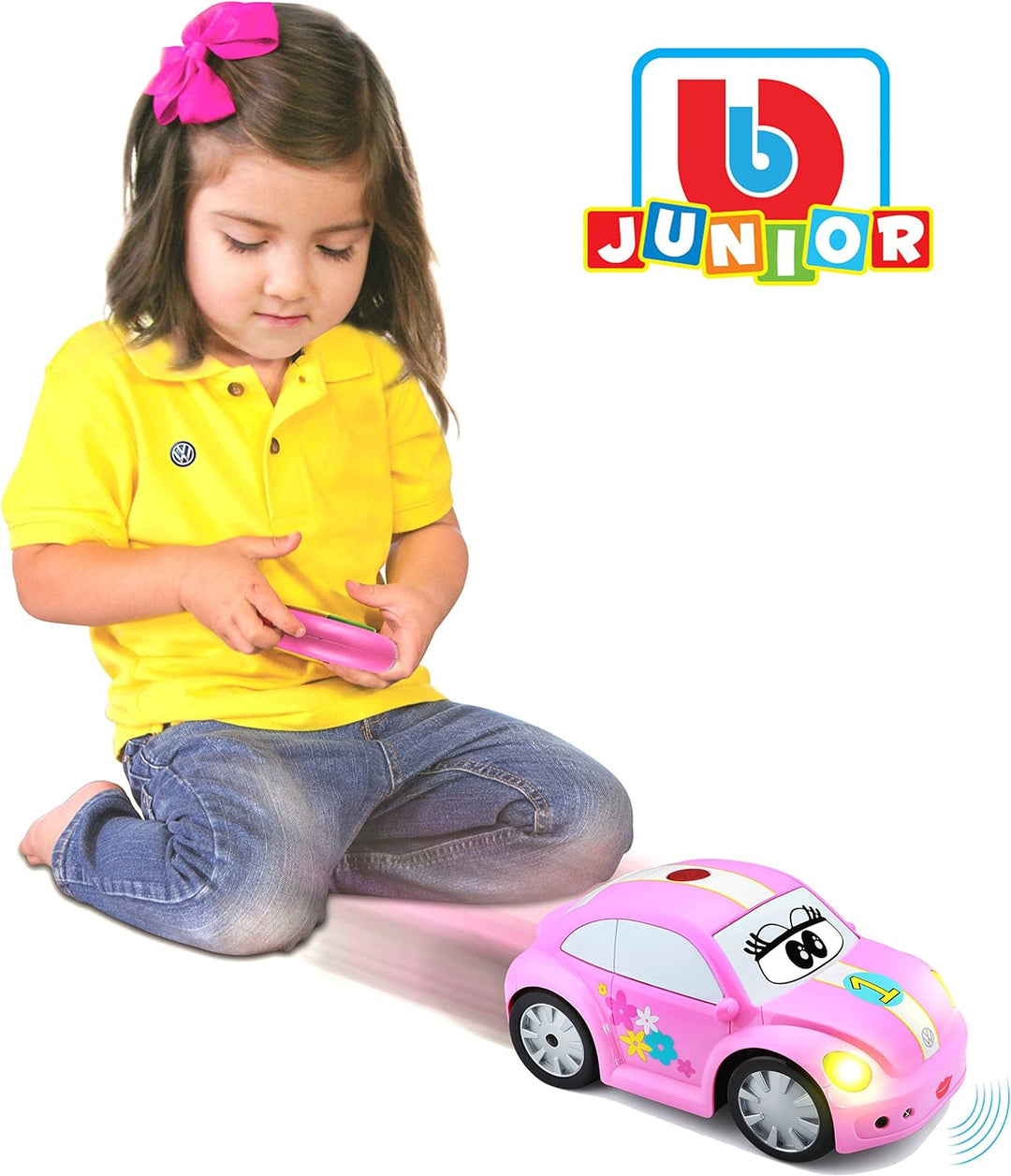 Bburago Maisto France 92003R Volkswagen Spielzeugauto für Kinder, Rosa, Rosa