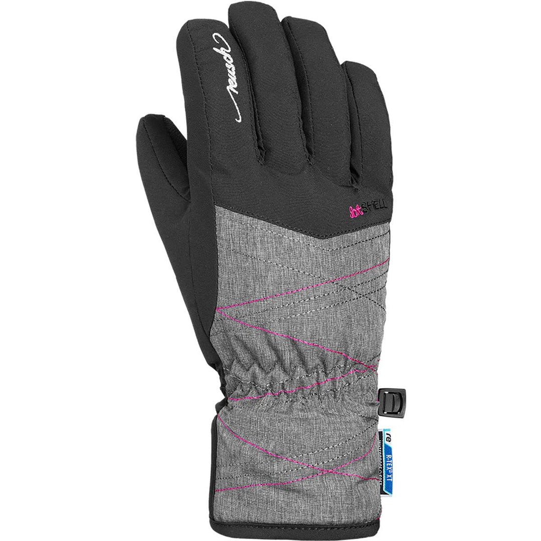 Reusch Kinder Aimée R-tex Xt Handschuhe 5 black / grey melange / pink glo, 5 black / grey melange /