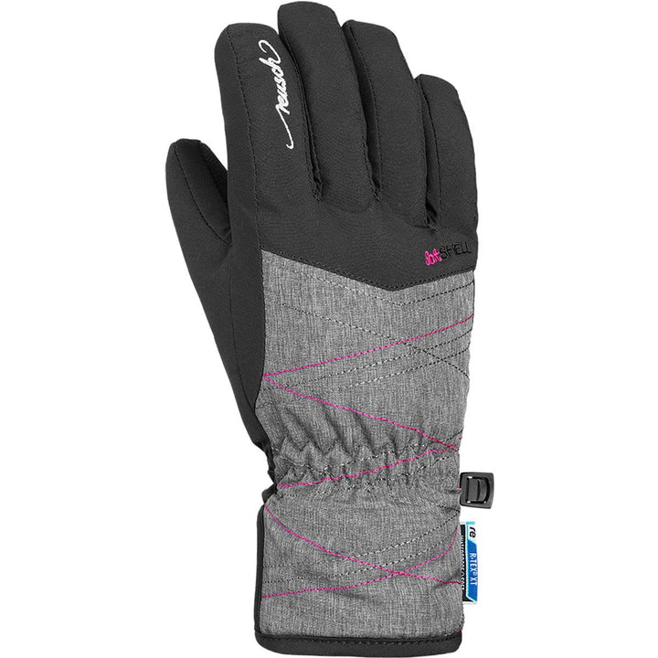 Reusch Kinder Aimée R-tex Xt Handschuhe 5 black / grey melange / pink glo, 5 black / grey melange /