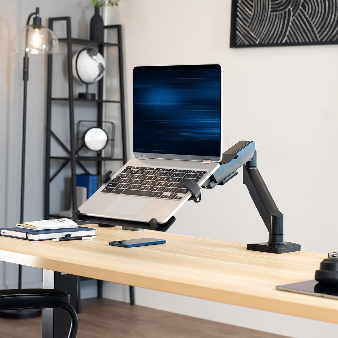 VIVO Laptop Halterung 10-15,6", Schwarz, STAND-V001O-L | VESA Tisch-Halter