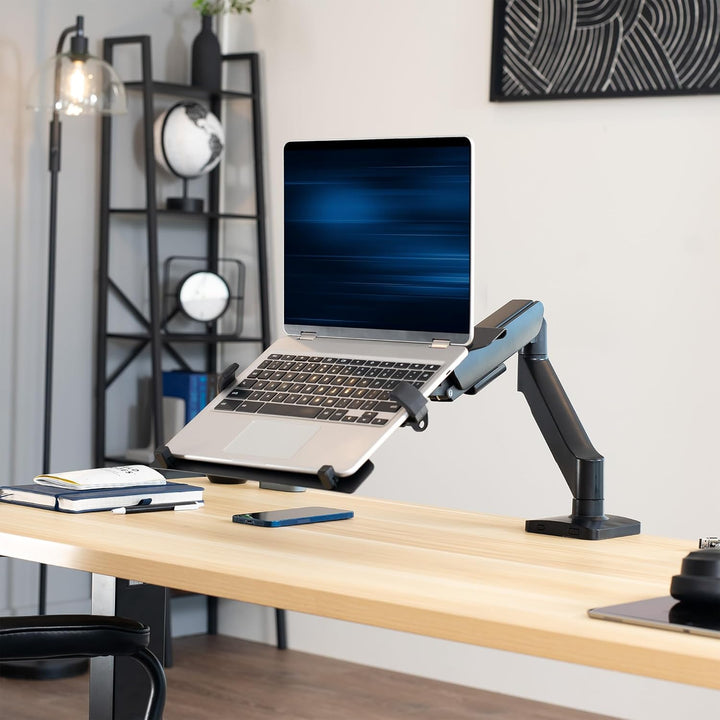 VIVO Laptop Halterung 10-15,6", Schwarz, STAND-V001O-L | VESA Tisch-Halter