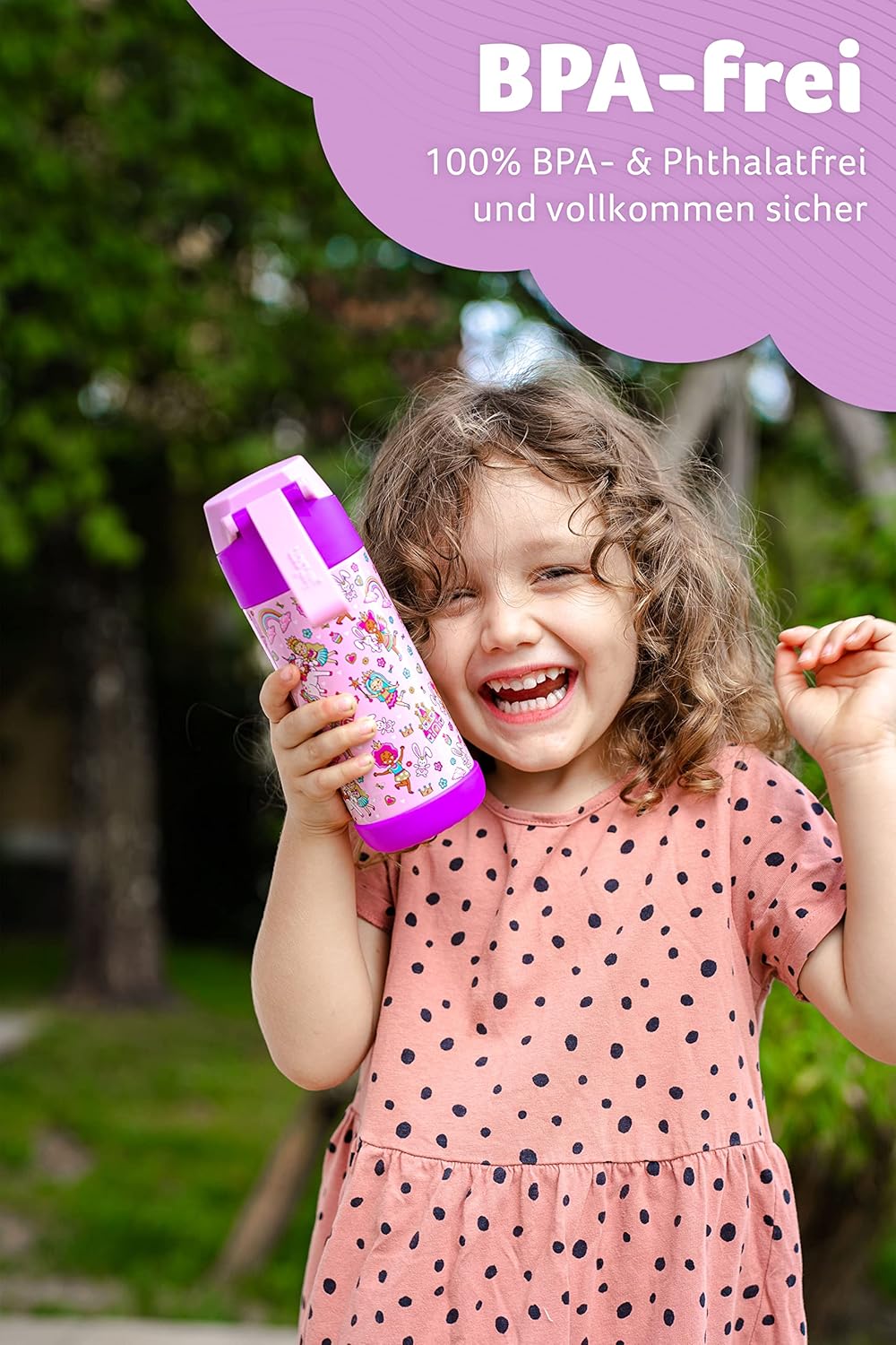 Jarlson® Trinkflasche Kinder - Thermo Edelstahl Wasserflasche - BPA frei - auslaufsicher - Kinderfla