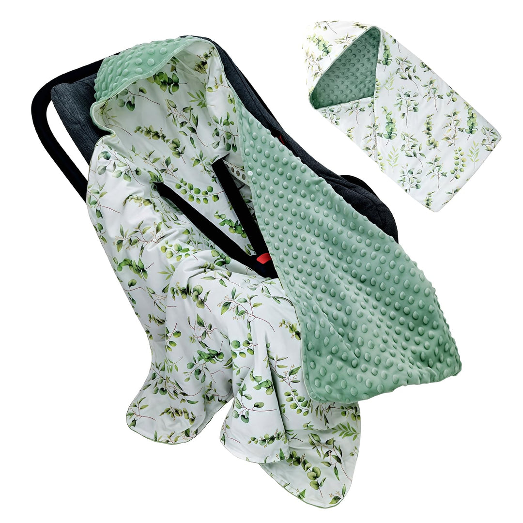 Baby Einschlagdecke Babyschale, Baumwolle Reversible Decke, Universal Babydecke Doppelseitig, für Ki