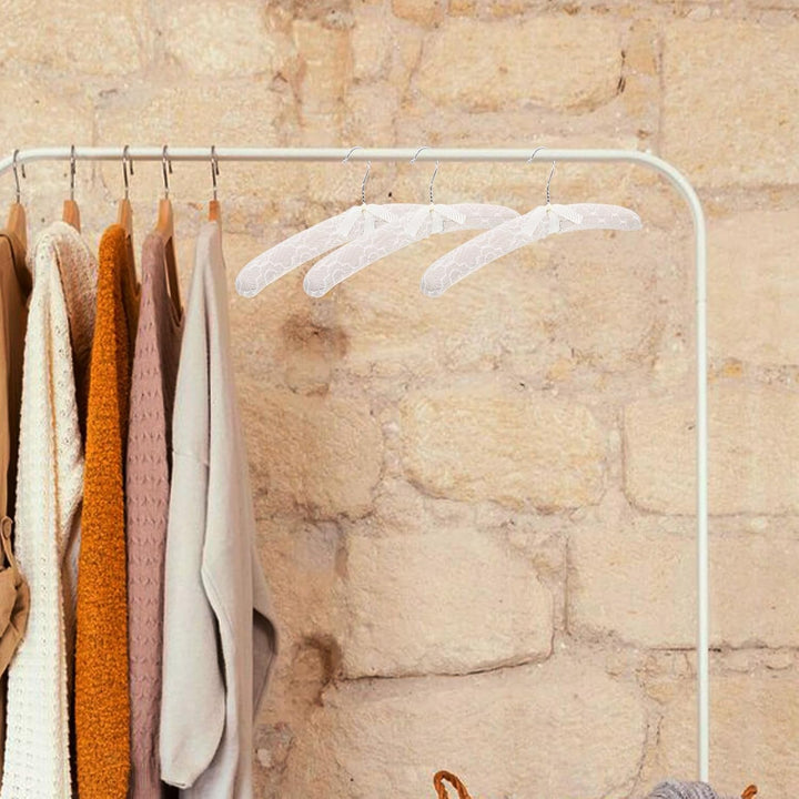 Toddmomy Gepolsterte Beige und Stück Leinen aus Kleiderbügel 5 Eisen Schonende Faltenvermeidung für