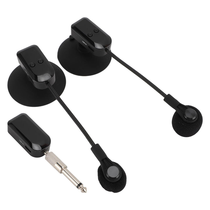 Goshyda 2,4 G Kabelloses Instrumentenmikrofon, 360° Drehbares Kondensator-Saxophon-Mikrofon-Tonabneh