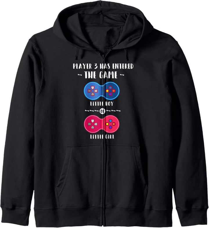Gender Reveal Gamer - Spieler 3 eingegebenes Geschenk Kapuzenjacke
