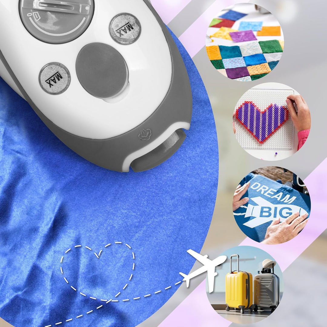 Duronic SI2 WE Mini Reisebügeleisen, 375W Mini Bügeleisen, Dampfbügeleisen 50ml Wassertank, kleines