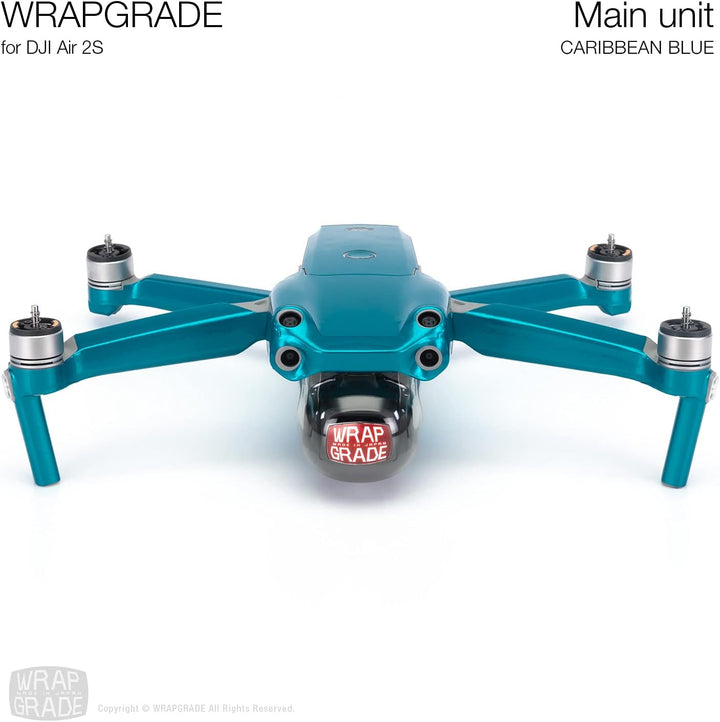 Wrapgrade Main Unit Skin kompatibel mit DJI Air 2S (CARIBBEAN BLUE)
