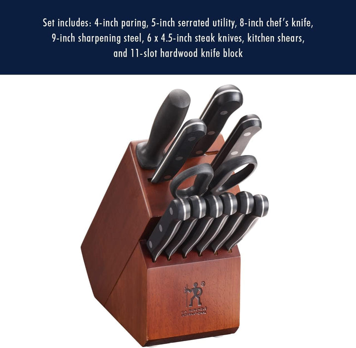 HENCKELS 17550-000 Lösung Messerblock Set, Edelstahl, walnuss 12-pc Walnuss, 12-pc Walnuss