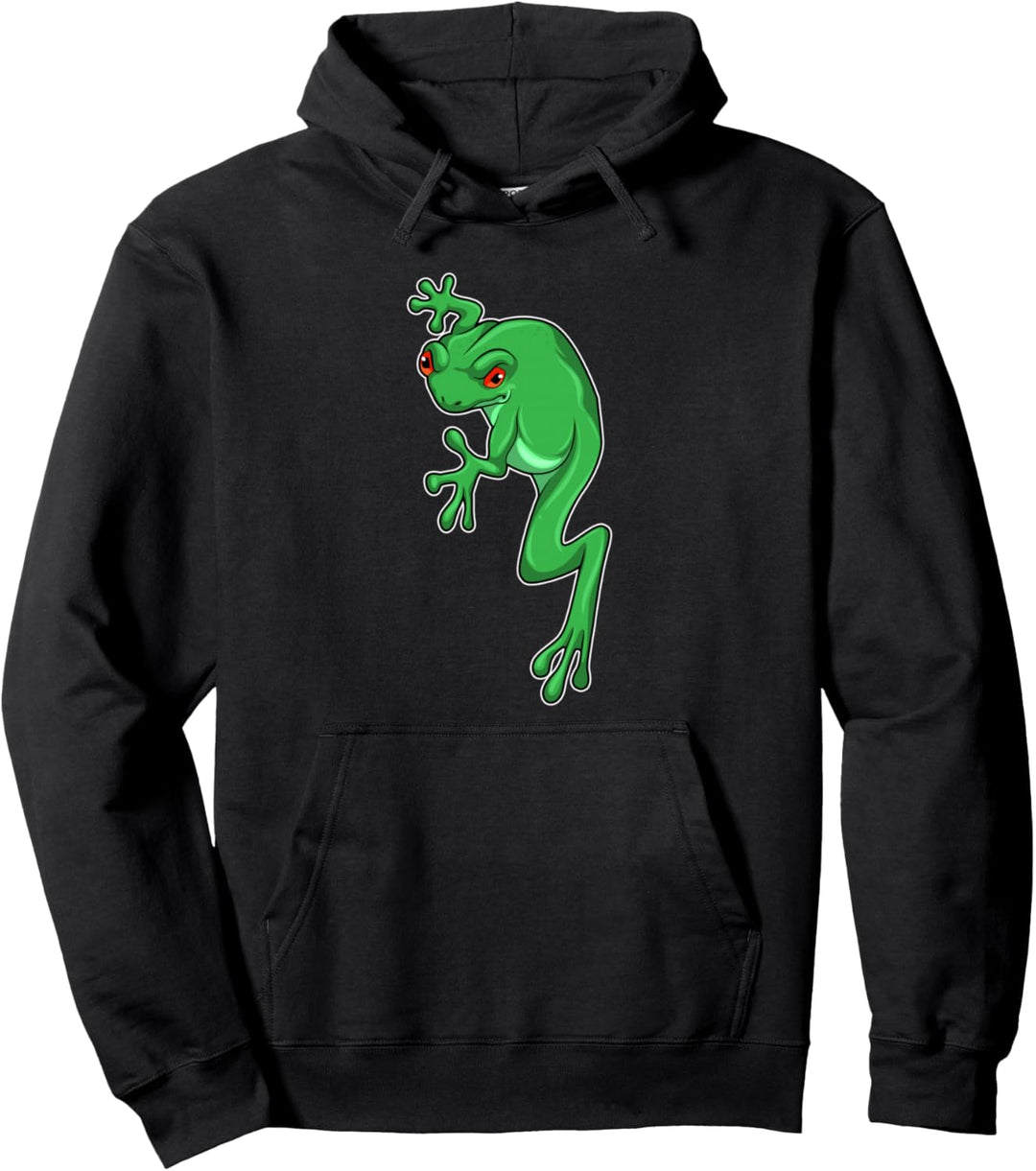 Frosch an der Wand Pullover Hoodie