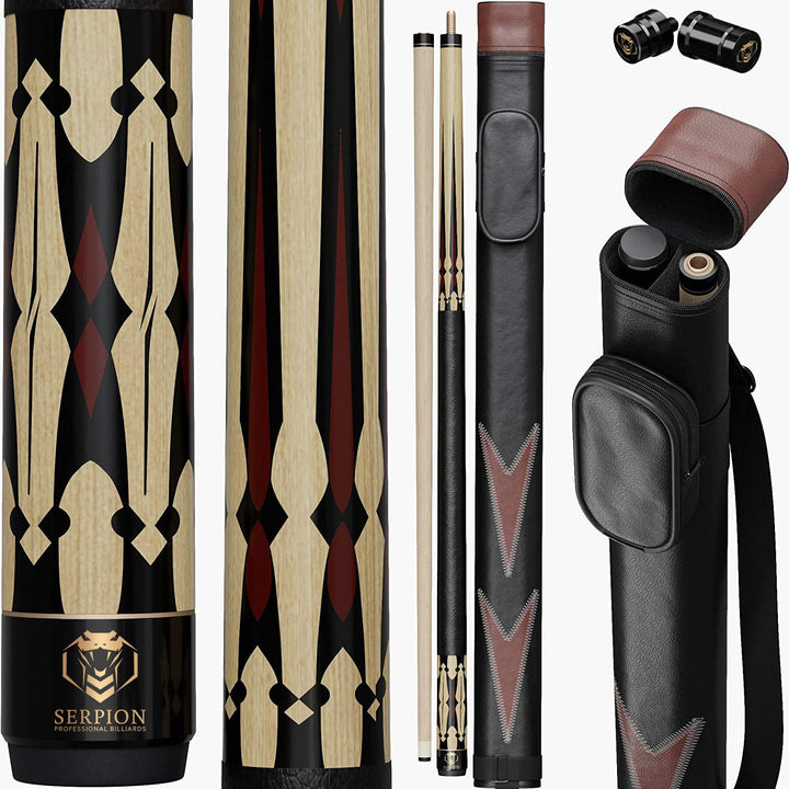 Pool Cue Stick 100% Canadian Maple Wood. Professional Billiard Pool Cue Stick with Hard Case and Joi