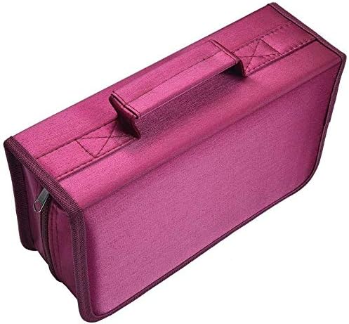 CD-Schutzhülle mit Tragegriff, für 128 CDs DVDs Blu-Ray Disc's Rose, Rose