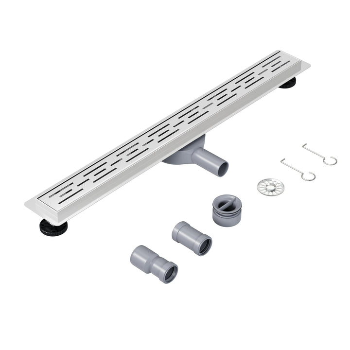 Neodrain Duschrinne 90cm Edelstahl Bodenablauf - 360° Siphon Ablaufrinne Extra Flach mit Geruchsstop