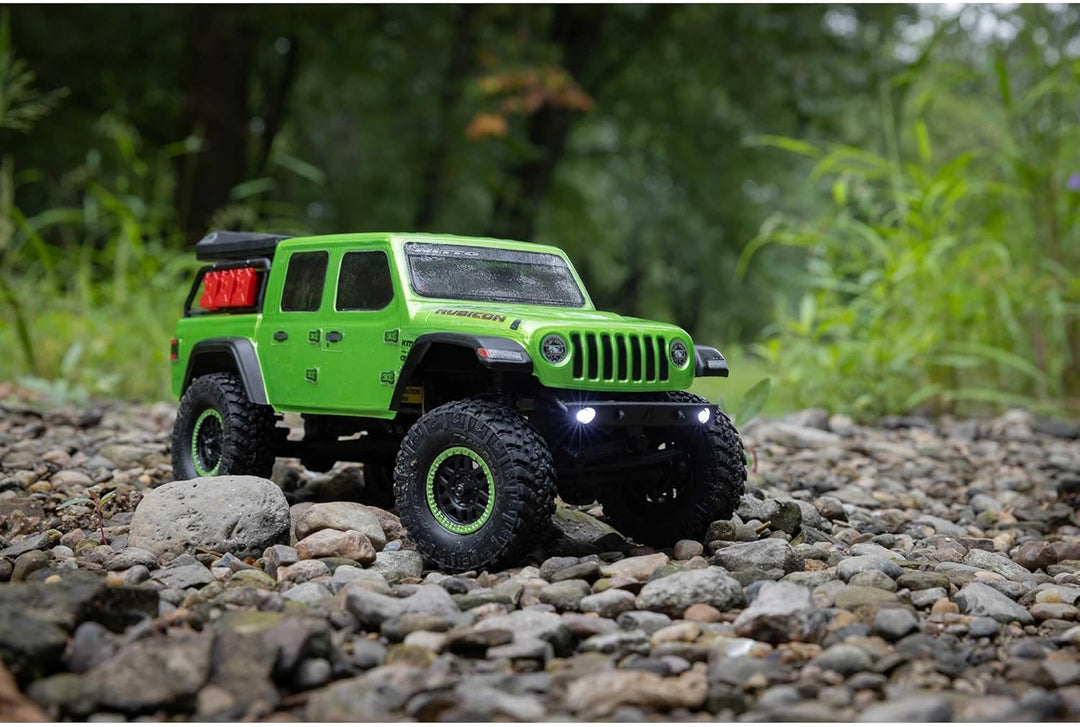 Axial 1/24 SCX24 Jeep JT Gladiator 4X4 RTR Brushed Rock Crawler (Battery &amp; Charger Included), Green