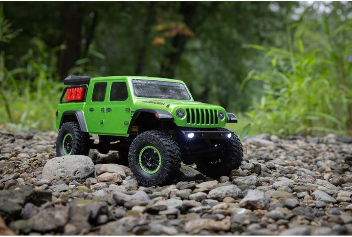 Axial 1/24 SCX24 Jeep JT Gladiator 4X4 RTR Brushed Rock Crawler (Battery &amp; Charger Included), Green
