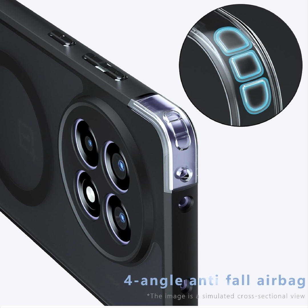 GIOPUEY Magnetische Handyhülle für OnePlus 13R Hülle, Case Kompatibel mit MagSafe, Matte PC Zurück +
