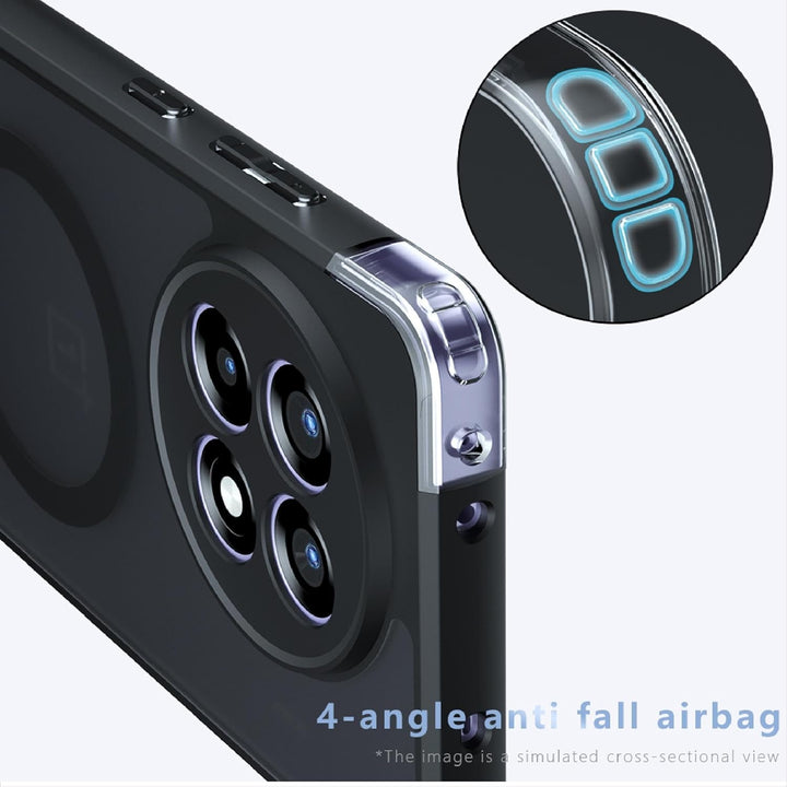 GIOPUEY Magnetische Handyhülle für OnePlus 13R Hülle, Case Kompatibel mit MagSafe, Matte PC Zurück +