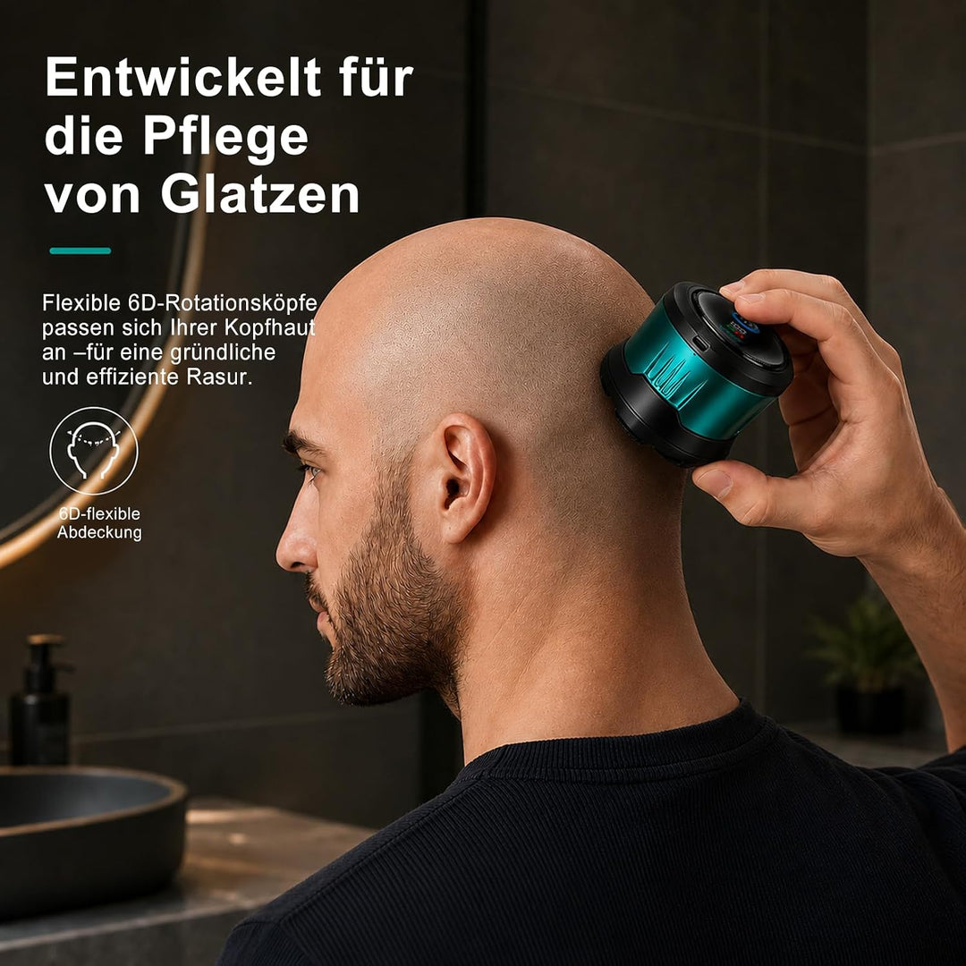 VGR 373 Glatzen Rasierer Herren Mit 6D-Schwimmwerkzeugkopf | Head Shaver Mit Reisesicherung, Kopfras