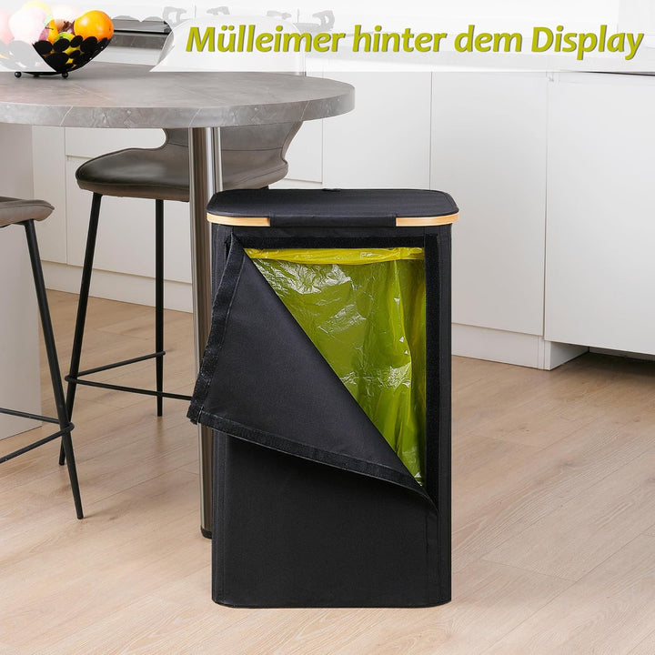 efluky Gelber Sack Ständer 100L, Mülleimer mit Deckel, Müllsackständer für Gelbe Säcke, Leichte Entn