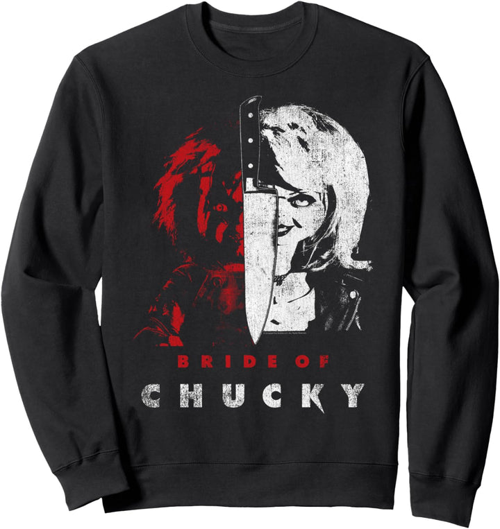 Child's Play Bride Of Chucky Split Portrait Sweatshirt