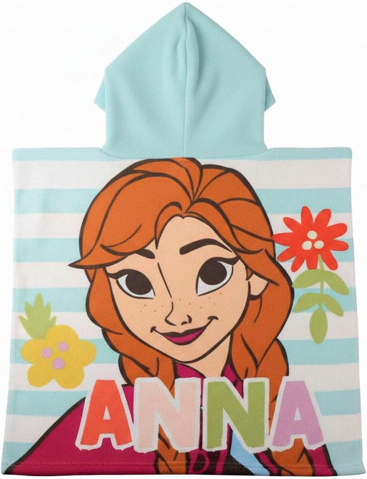 Frozen-Poncho für Jungen und Mädchen – Frozen-Kinderponcho mit Kapuze und schnelltrocknend, Kinderpo