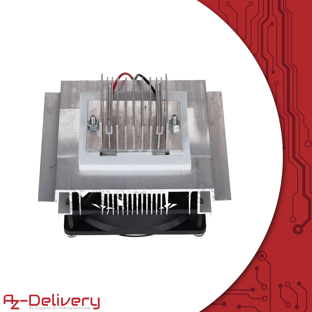 AZDelivery Cooling Kit für Peltier-Elemente – Kühlkörper & Lüfter-Set für thermoelektrische Kühlung