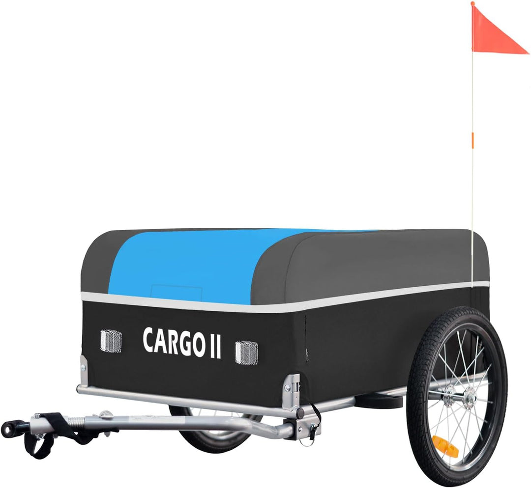 Tiggo VS Cargo II Fahrrad Lastenanhänger mit 130 Liter Volumen Klappbar Fahrradanhänger Transportanh