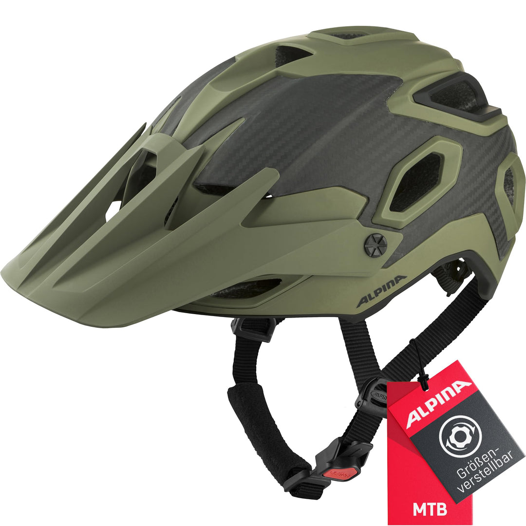 ALPINA ROOTAGE - Extrem Robuster, Carbonfaser-Verstärkter Enduro & Trail Fahrradhelm Mit Kühlenden P