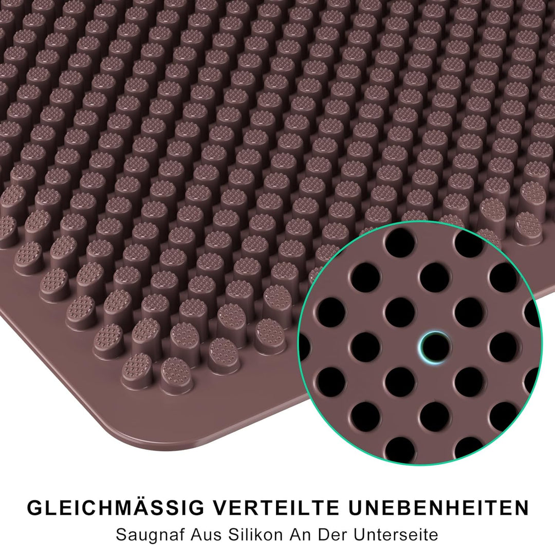 Fowooyeen Fussmatte, Silikon Schmutzfangmatte Fussmatte Aussen, Wetterfeste Türmatte mit Noppen, Was