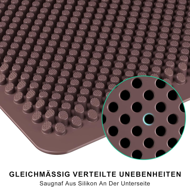 Fowooyeen Fussmatte, Silikon Schmutzfangmatte Fussmatte Aussen, Wetterfeste Türmatte mit Noppen, Was