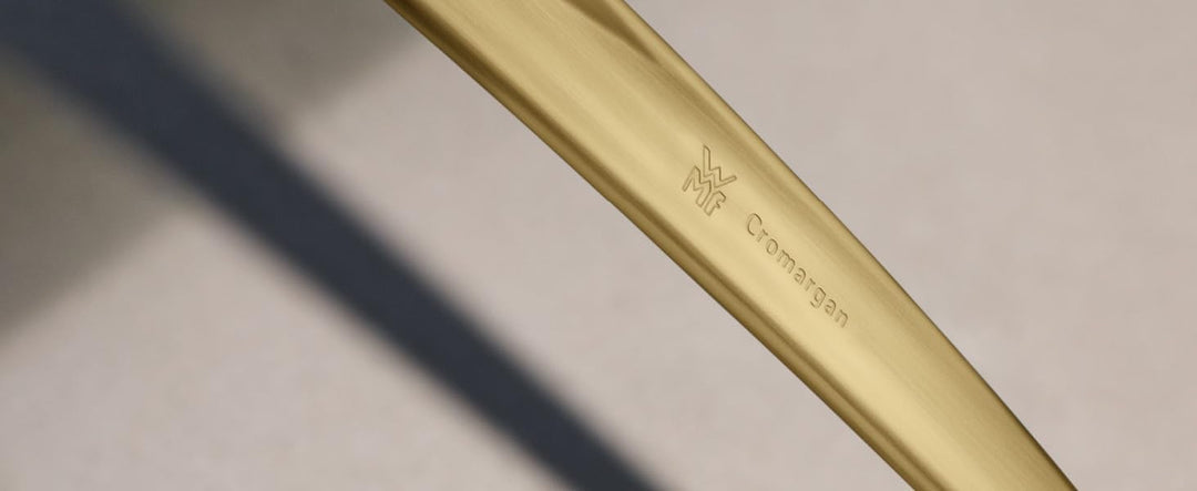 WMF Boston Gold Besteckset, 24-teilig, 6 Speisen, Cromargan-Edelstahl, poliert, spülmaschinengeeigne