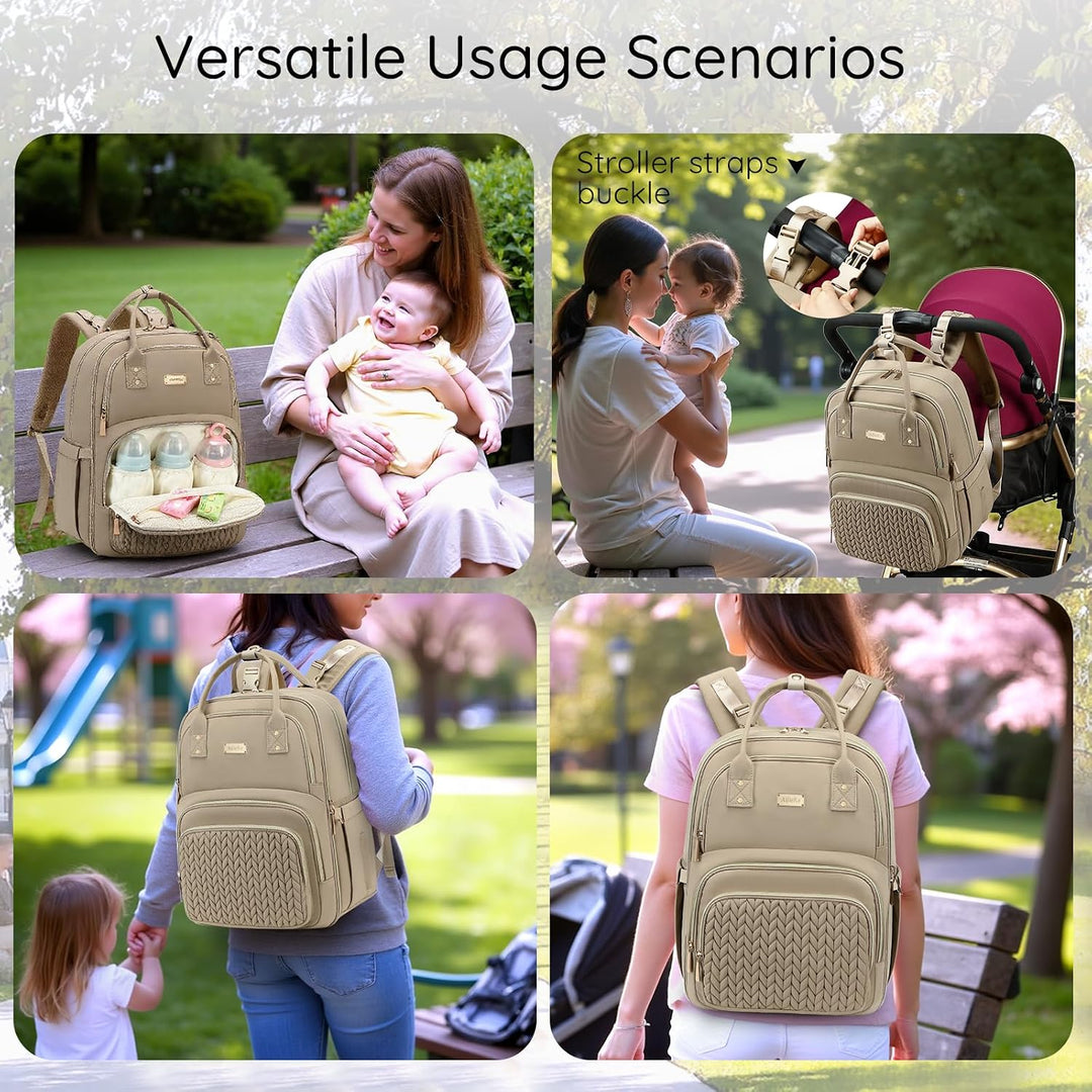 AIJIEKE Wickeltasche Rucksack, multifunktionale, wasserdichte Wickeltasche, Reiseutensilien, Babytas