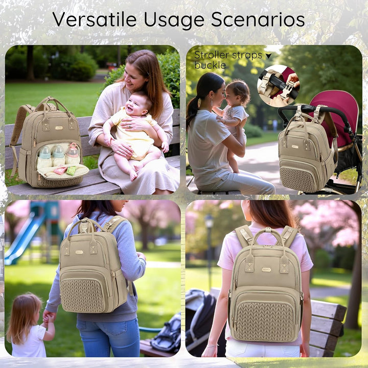 AIJIEKE Wickeltasche Rucksack, multifunktionale, wasserdichte Wickeltasche, Reiseutensilien, Babytas
