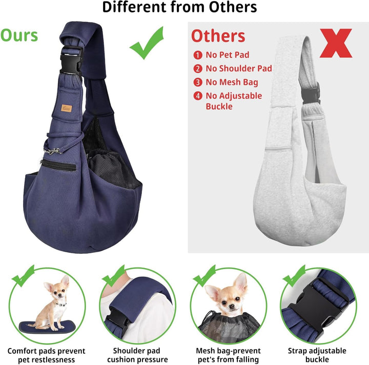 CUBY Tragetücher Sommer Hunde Kleine Hunde Katze Sling Pet Tragetuch Single Schulter Pet Bag für Rei