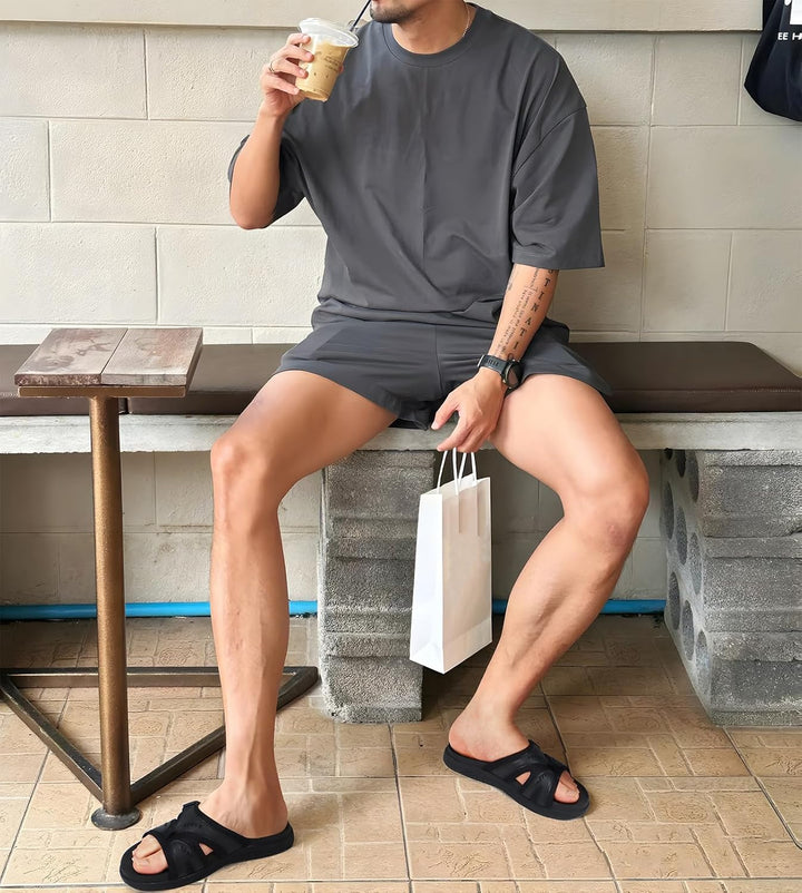 COFACE Herren Sport Recovery Sandalen Plantar Fasciitis weiche Polsterung leichtes Gewicht Bogen Unt